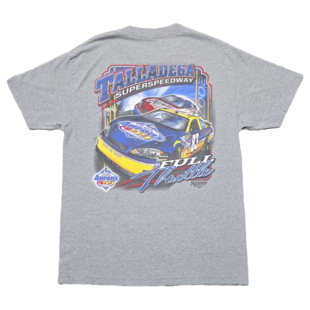 Y2K Talladega Superspeedway Full Throttle Aarons 07 T-Shirt Double Sided Mens L